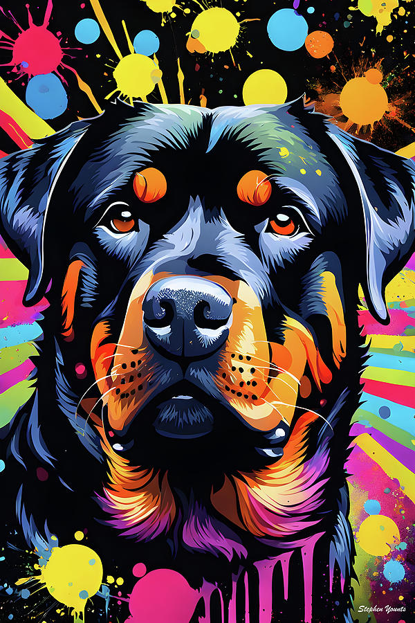 Rottweiler Digital Art by Stephen Younts