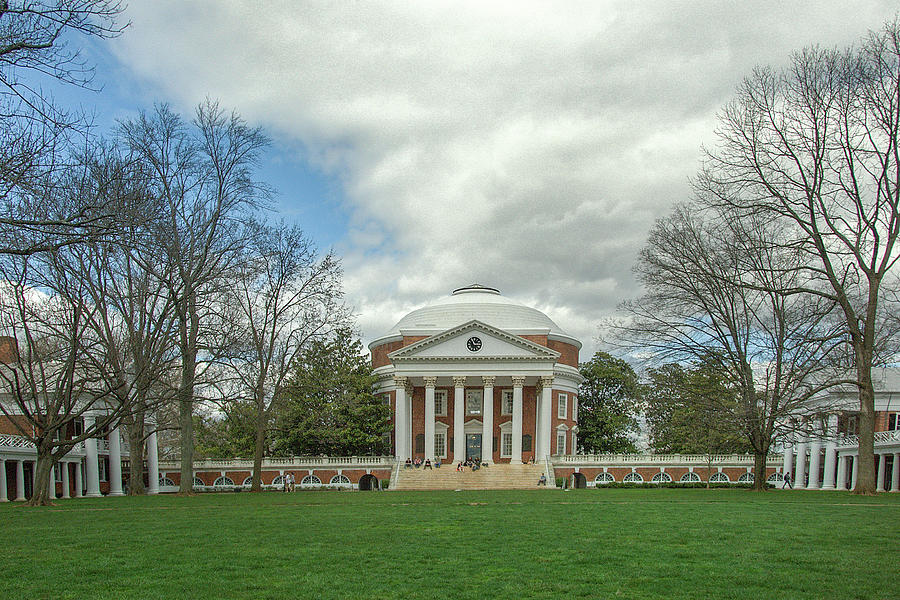 Rotunda and Lawn at University of Virginia Photograph by Jerry Gammon
