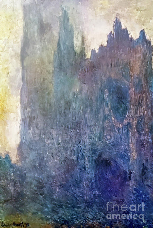 Rouen Cathedral in the Fog by Claude Monet 1894 Painting by Claude Monet