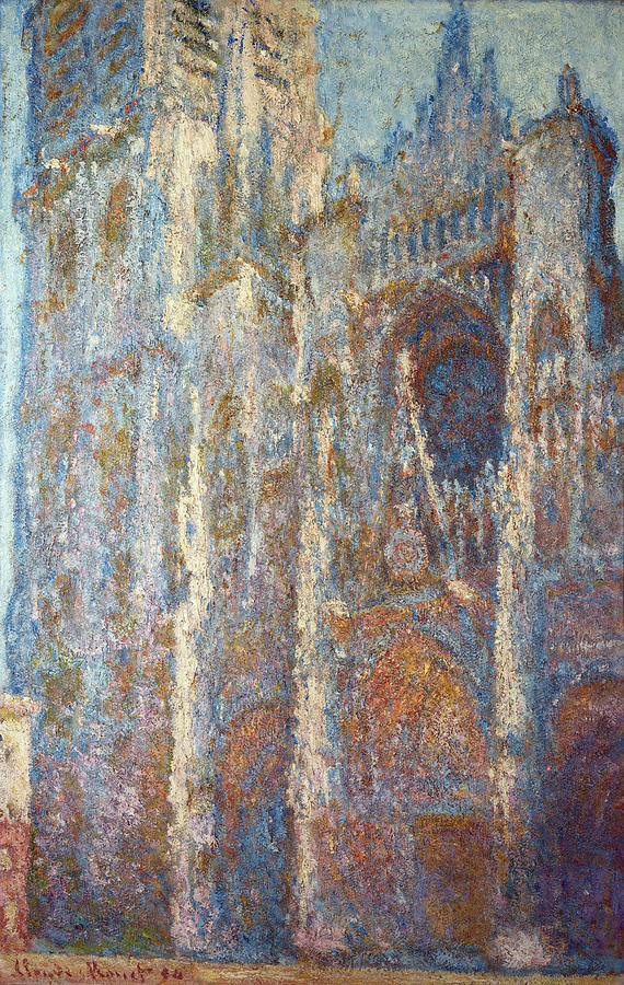 Rouen Cathedral Noon The Portal and the Alban Tower Painting by Claude ...