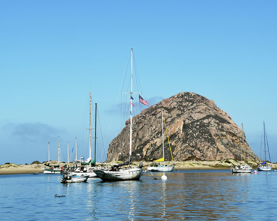 Rouge at the Rock Morro Bay Photograph by Barbara Snyder