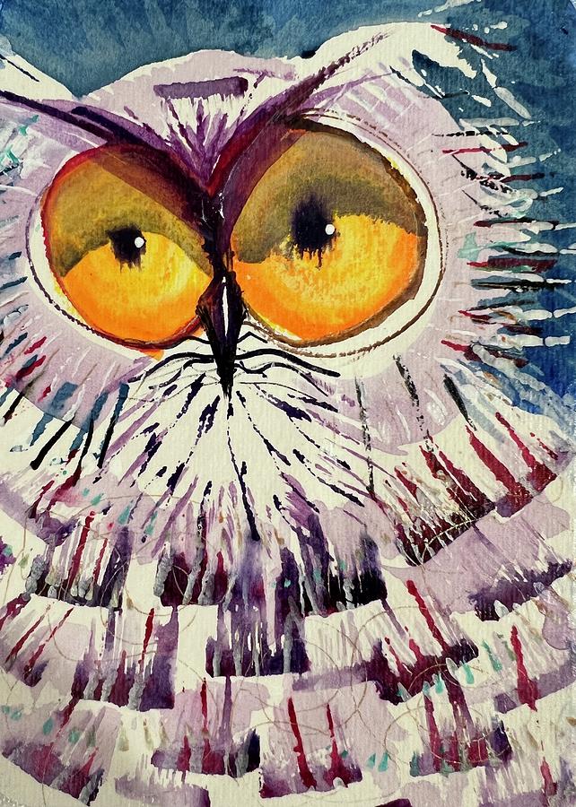 Rough Night Owl Painting by Laurel Bahe