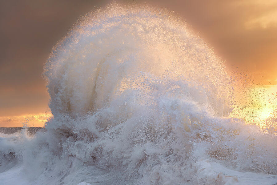 Nature Photograph - Rough sea 50 - Sunrise seascape by Giovanni Allievi