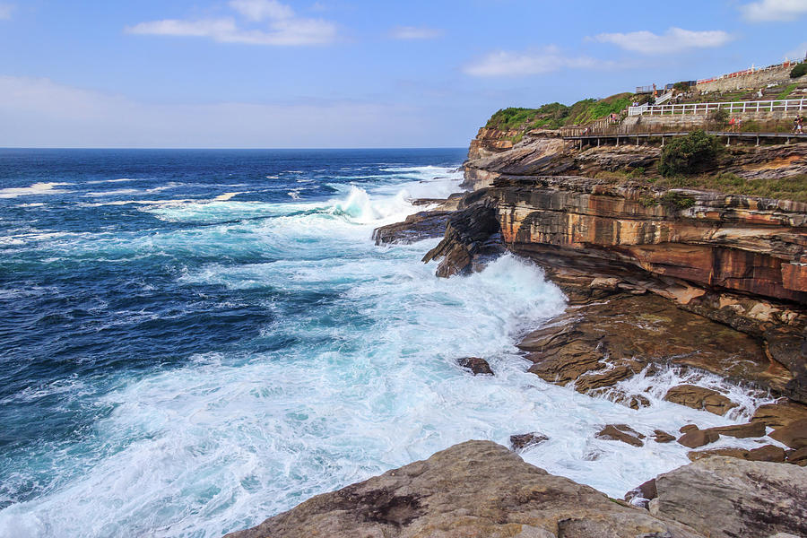 Rough seas by Waverley Photograph by Kevin Hellon - Fine Art America