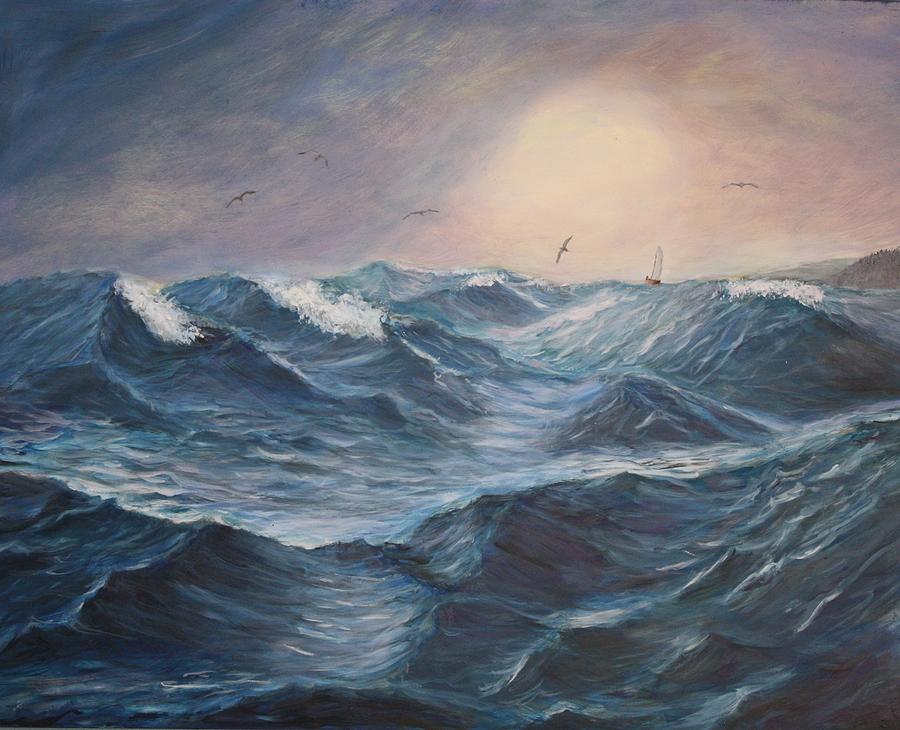Rough Seas Painting by Gary Faulkner - Fine Art America