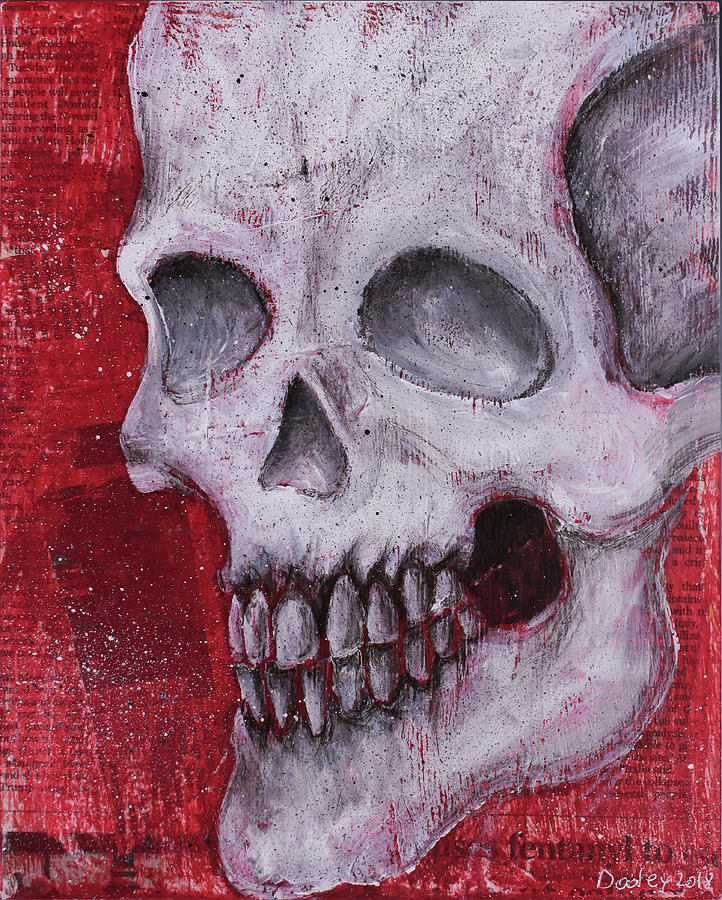 Rough Skull Painting by Shawn Dooley