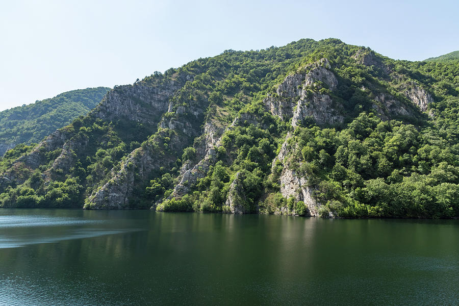 Rough Stone Ribs - a Breezy Lake in the Mountains Photograph by Georgia Mizuleva