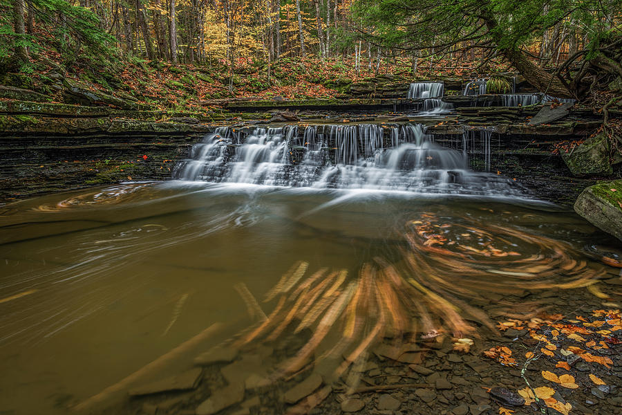 Waterfall Photograph - Round and Round by Kent O Smith  JR