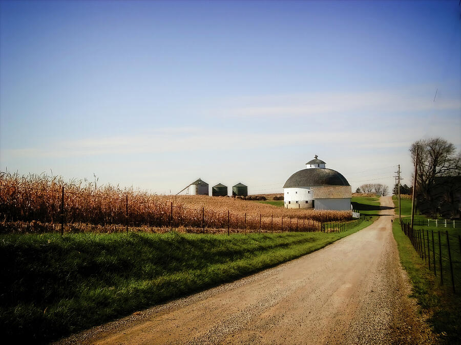 Round Barn On A Hot Summer Day Photograph