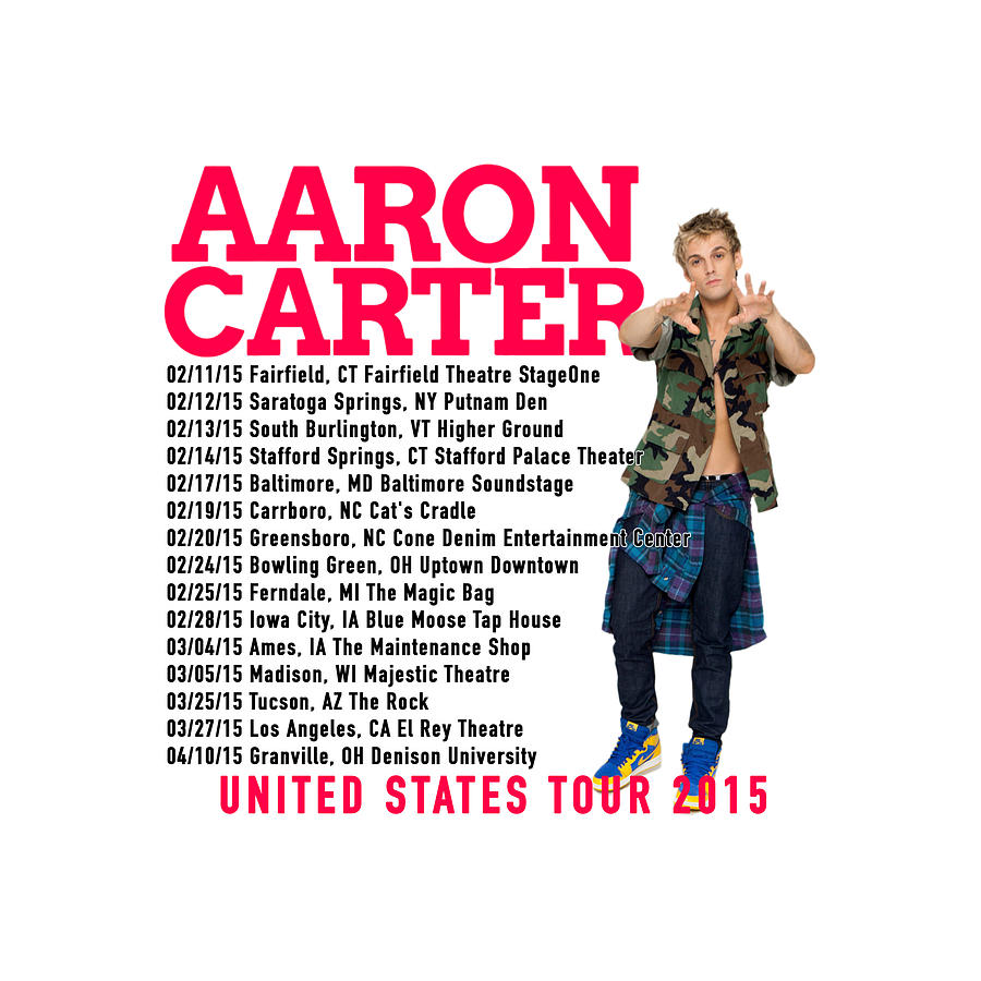 Round Beach Towel Aaron Carter Tour Dates 2015 Mg64 Digital Art by Michael Grande