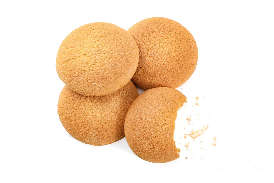 Round Biscuits With Crumbs Photograph