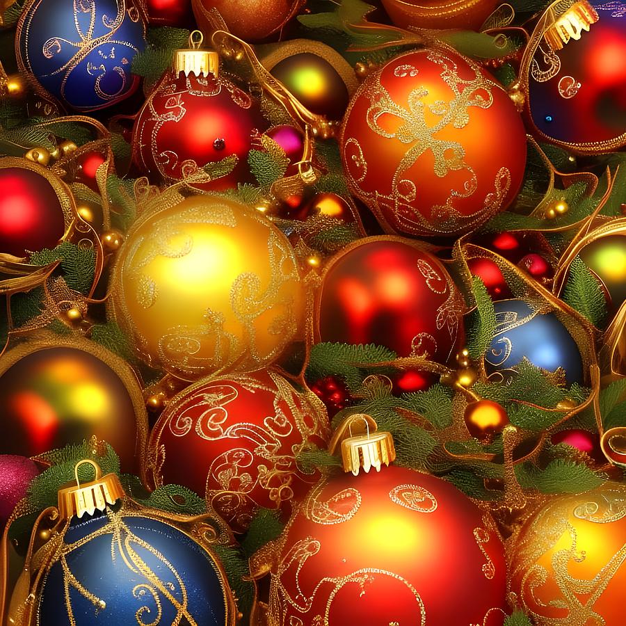 Round Ornaments  Digital Art by Beverly Read