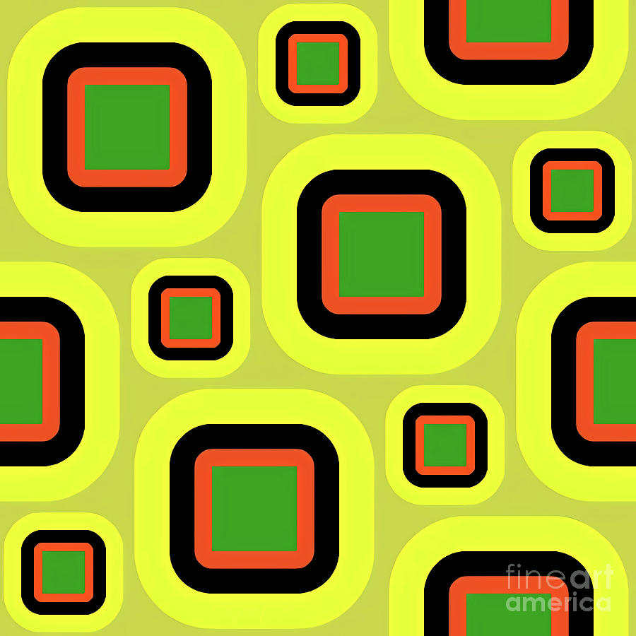 Round Square Patterns Digital Art by Haru Udu - Fine Art America