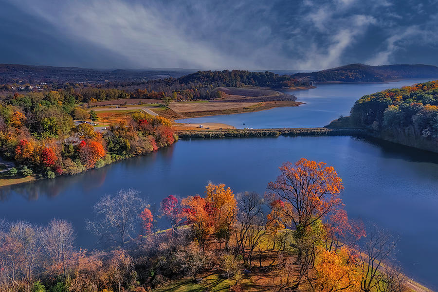 Fall Photograph - Round Valley Reservoir  by Susan Candelario