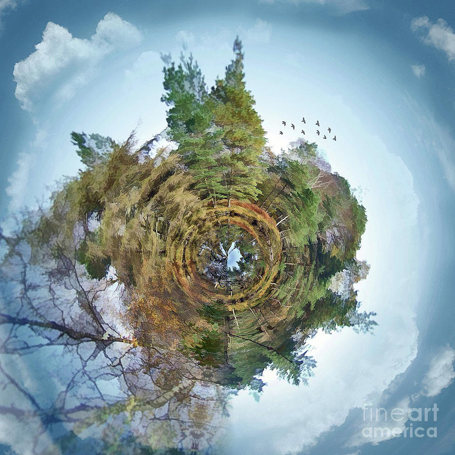 Roundabout Planet Cumbria 1 Digital Art by David Hargreaves