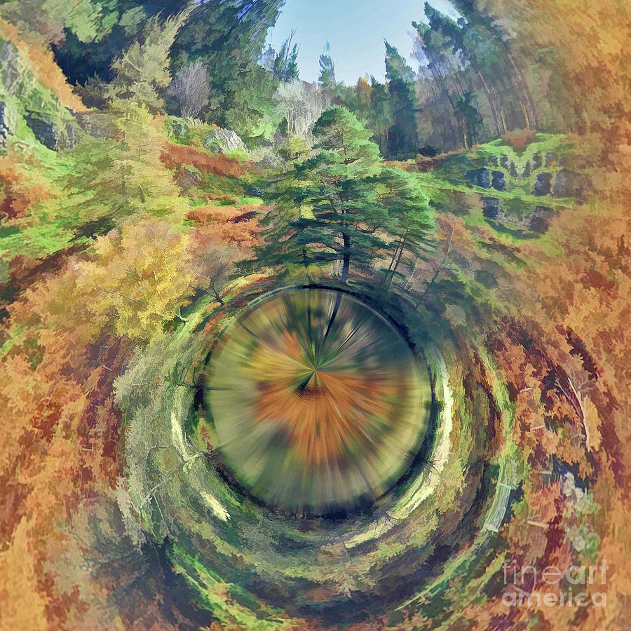 Roundabout Planet Cumbria  4 Digital Art by David Hargreaves