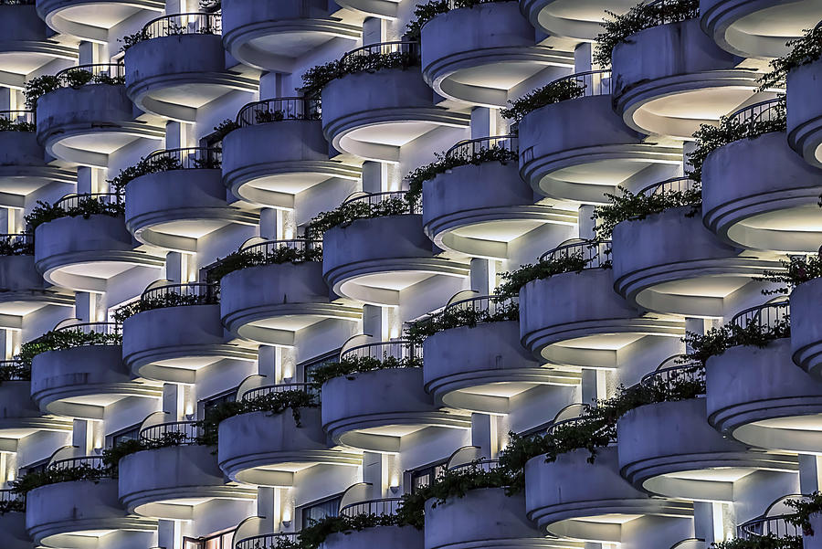 Architecture Photograph - Rounds Balconies by Manjik Pictures
