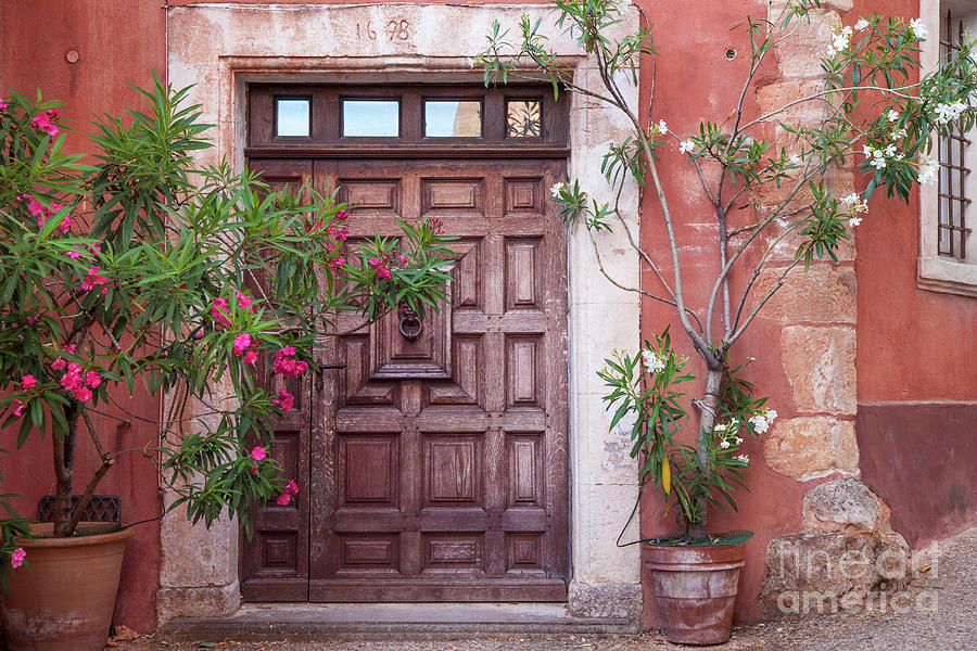 Roussillon Front Door - Provence France Photograph by Brian Jannsen