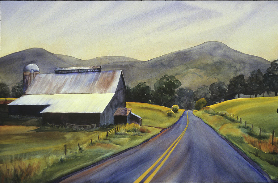 Route 28 Painting by Joan Wolbier