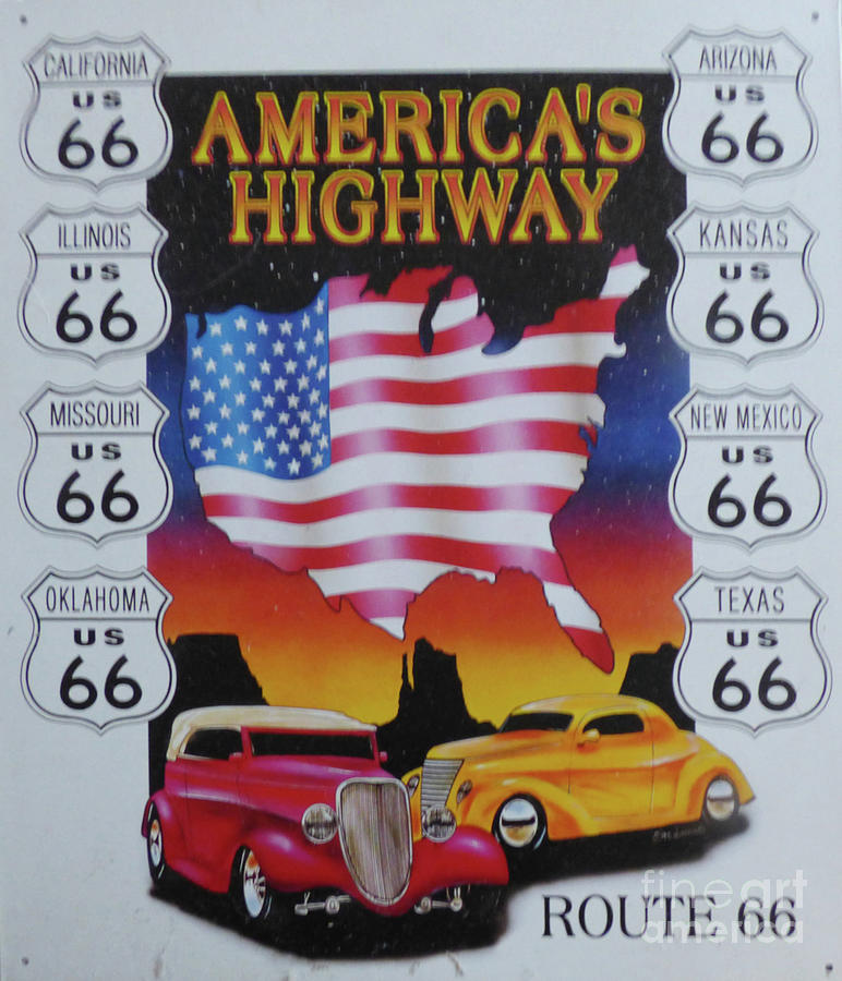 Route 66 Americas Highway Photograph by Charles Robinson