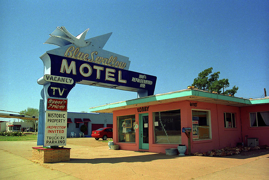 Route 66 - Blue Swallow Motel 2007 Photograph by Frank Romeo - Fine Art ...