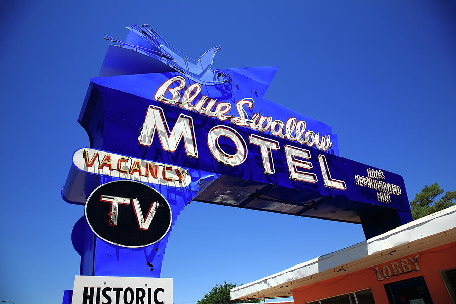 Route 66 - Blue Swallow Motel 2012 #3 Photograph by Frank Romeo