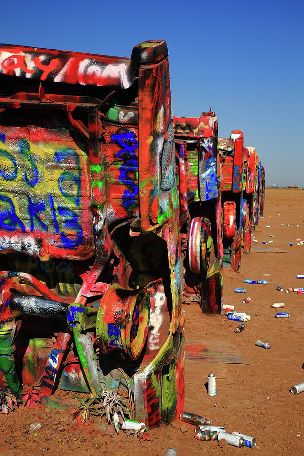 Route 66 - Cadillac Ranch 2012 #2 Photograph by Frank Romeo