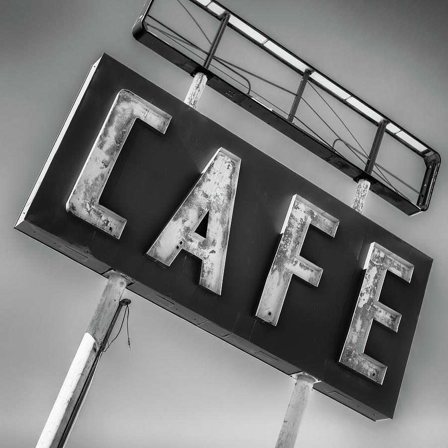 Route 66 - Cafe Sign - Adrian, Texas Photograph by Susan Rissi Tregoning