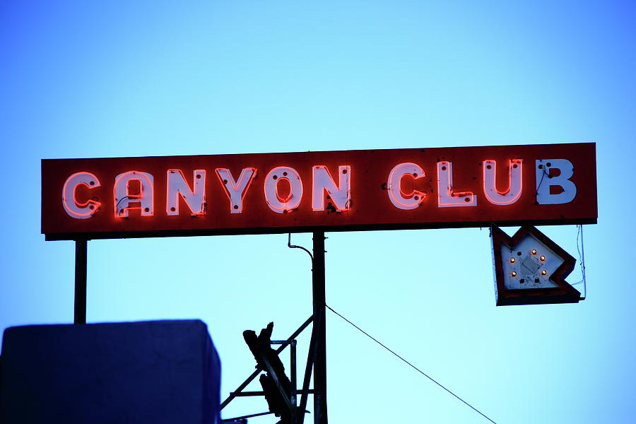 Route 66 - Canyon Club Neon 2008 Photograph by Frank Romeo