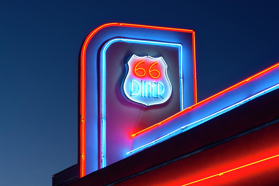 Albuquerque Photograph - Route 66 Diner by Alan Copson