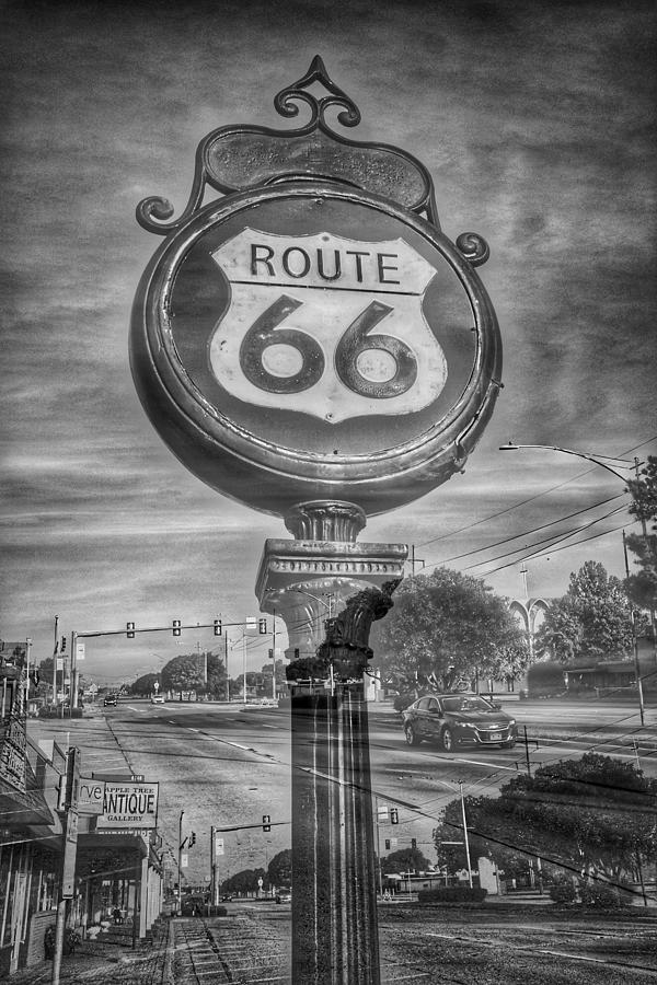 Route 66 Double Exposure  Photograph by Buck Buchanan