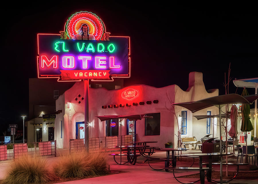 Route 66 - El Vado Motel - Albuquerque, NM Photograph by Susan Rissi Tregoning