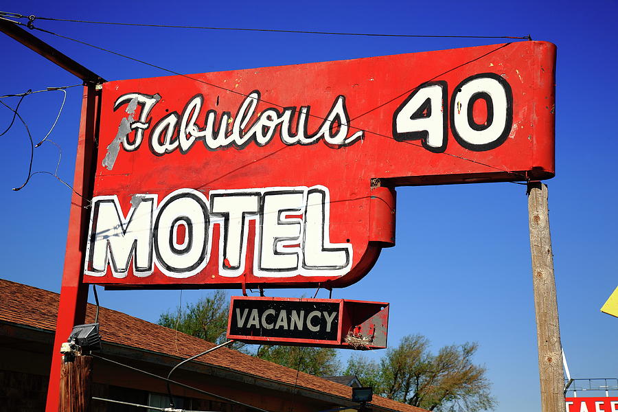 Route 66 - Fabulous 40 Motel 2012 Photograph by Frank Romeo