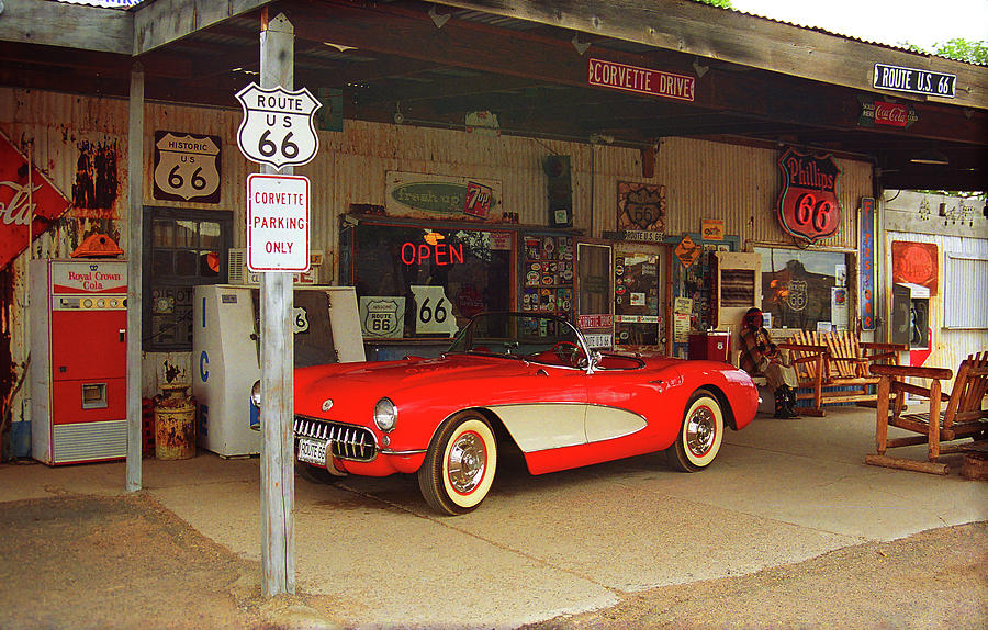 Vintage Photograph - Route 66 - Hackberry General Store 2007 by Frank Romeo