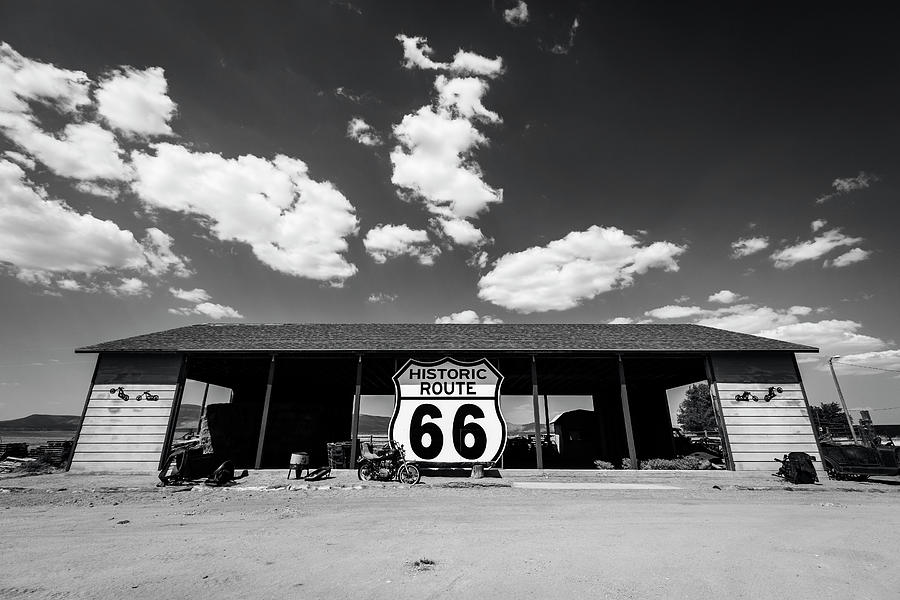 Route 66 in Black and White Photograph by Mercedes Noriega - Fine Art ...