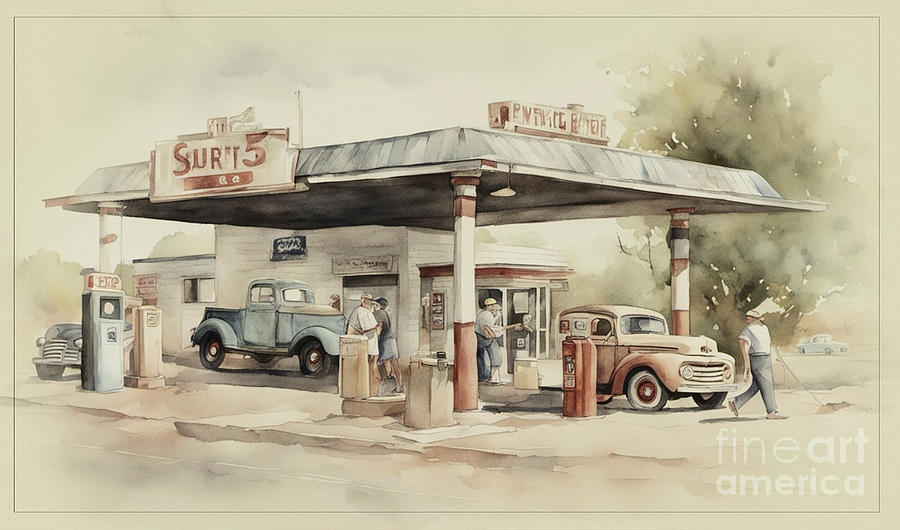 Route 66 Painting by Jim Hatch