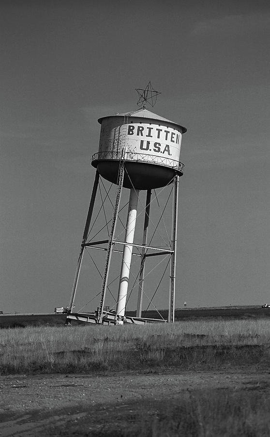 Route 66 - Leaning Water Tower 2007 #3 BW Photograph by Frank Romeo