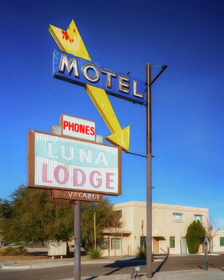 Route 66 - Luna Lodge - Albuquerque Photograph by Susan Rissi Tregoning