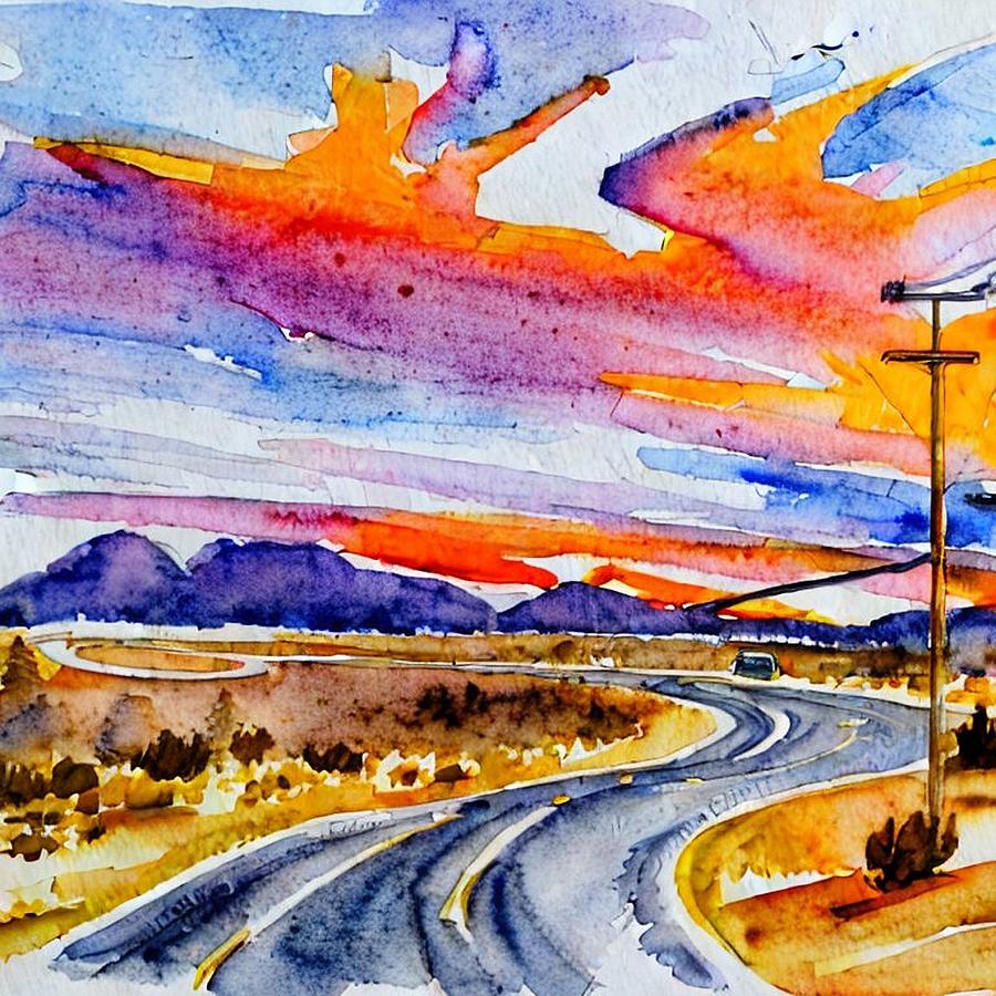 Route 66 Memories, 1 Painting by Christopher Lotito