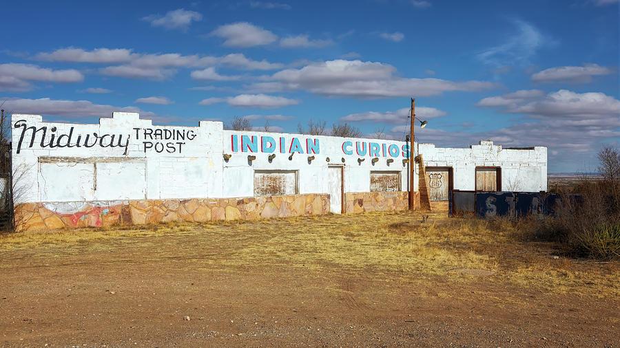 Route 66 - Midway Trading Post - Edgewood, NM Photograph by Susan Rissi Tregoning