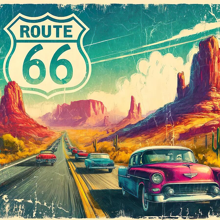 ''Route 66'' Digital Art by Movie World Posters - Fine Art America