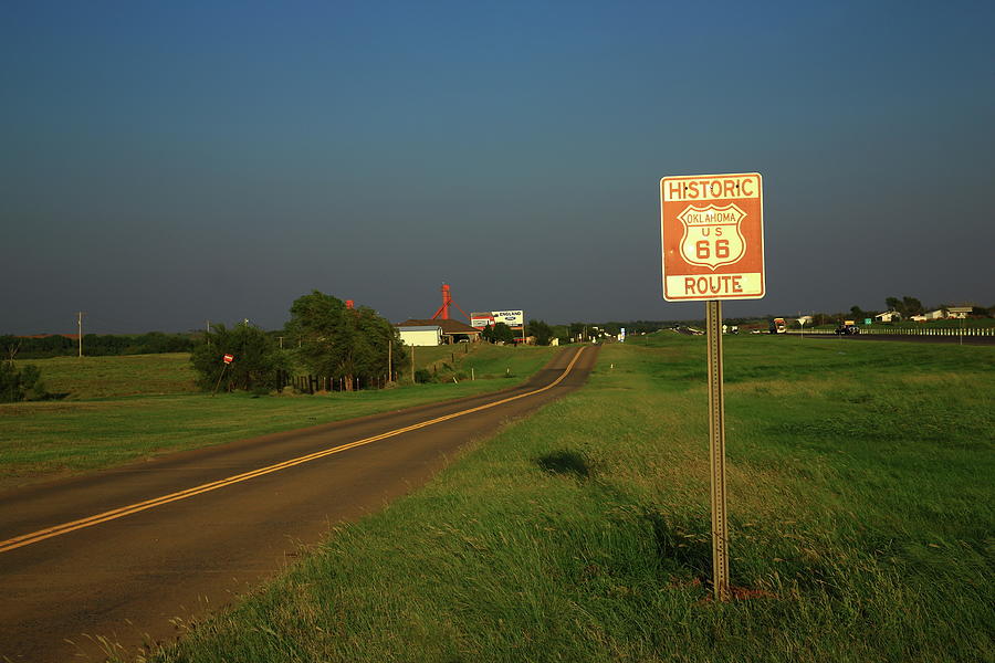 Route 66 - Oklahoma Shield 2010 Photograph by Frank Romeo
