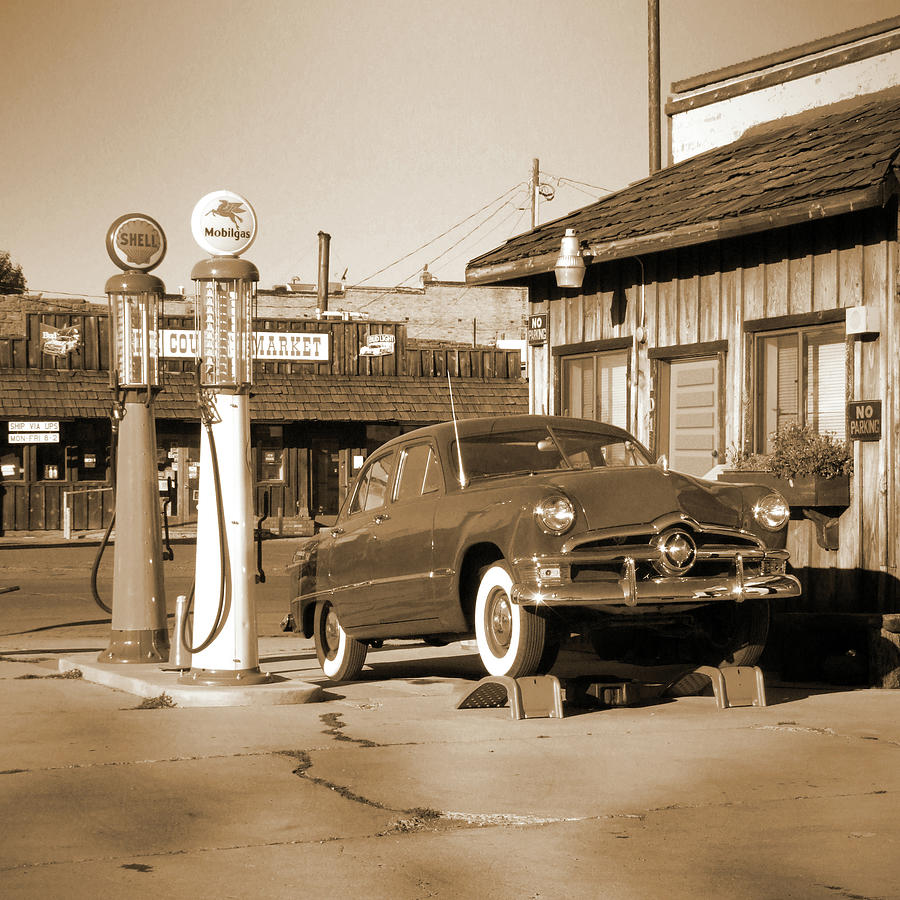 Shell Photograph - Route 66 - Old Service Station by Mike McGlothlen