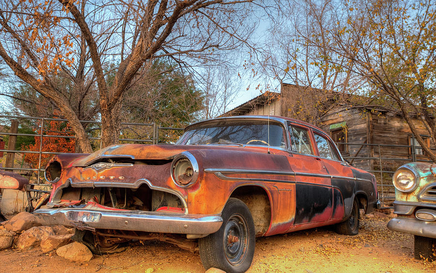 Route 66 Orange Car Photograph by Vero Sexton | Fine Art America