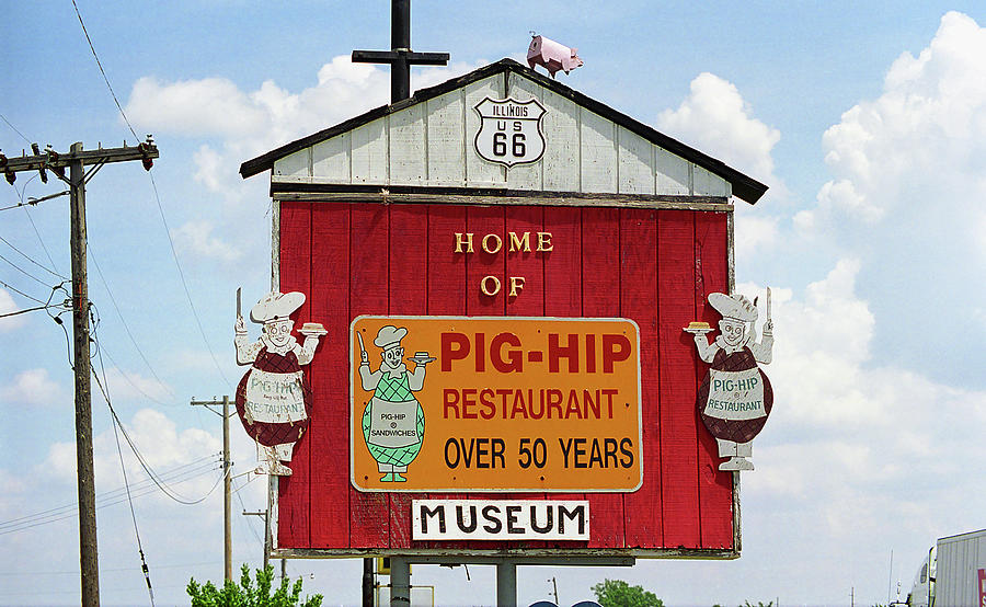 Route 66 - Pig-Hip Restaurant 2006 Photograph by Frank Romeo