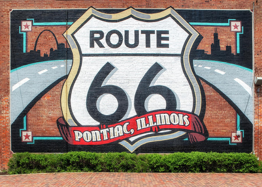 Route 66 - Pontiac Illinois Mural Photograph by Susan Rissi Tregoning