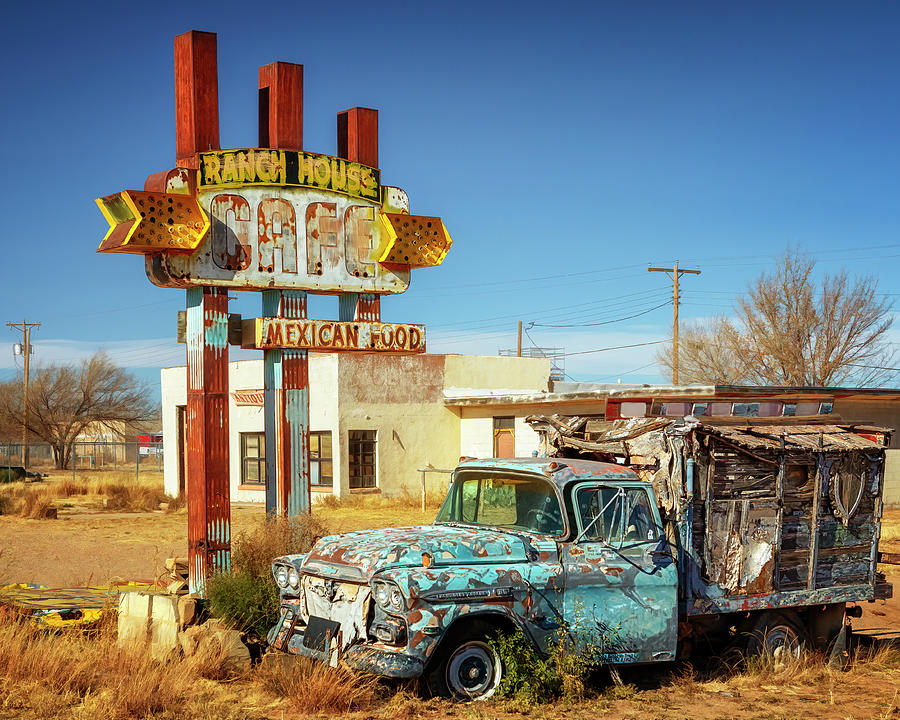 Route 66 - Ranch House Cafe  Photograph by Susan Rissi Tregoning