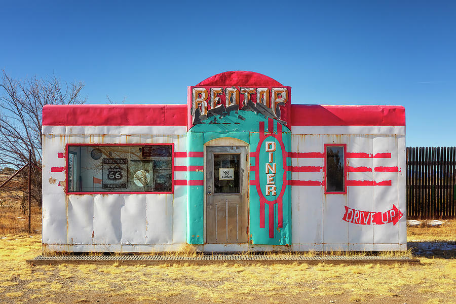 Route 66 - Red Top Valentine Diner - New Mexico Photograph by Susan Rissi Tregoning