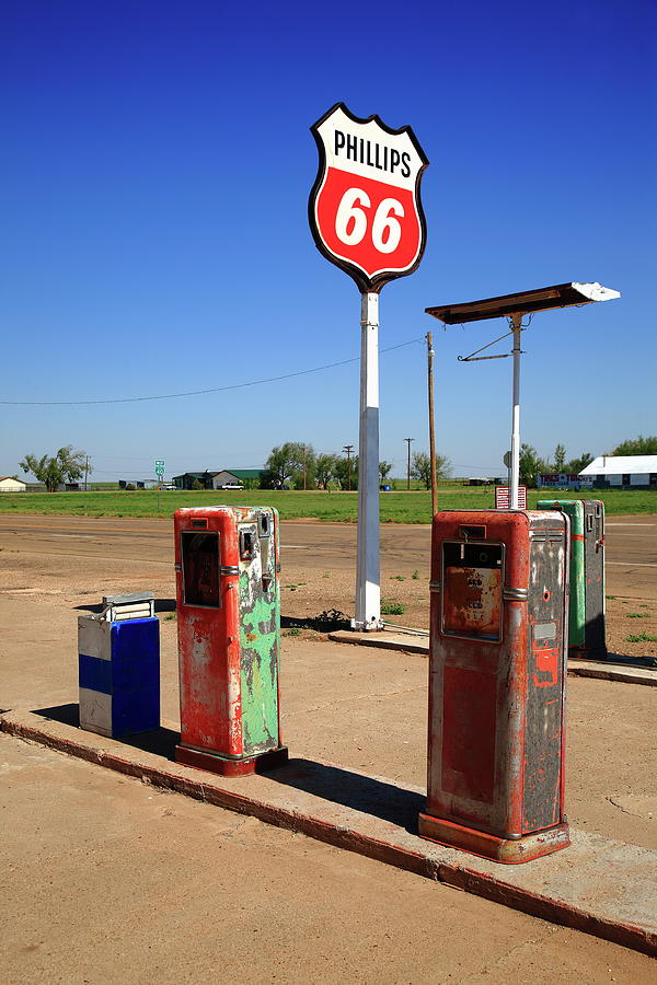 Vintage Photograph - Route 66 - Rusty Gas Pumps 2012 by Frank Romeo
