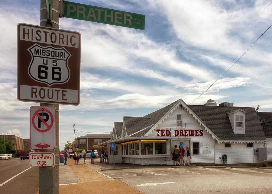 Route 66 - Ted Drewes - St Louis Photograph by Susan Rissi Tregoning
